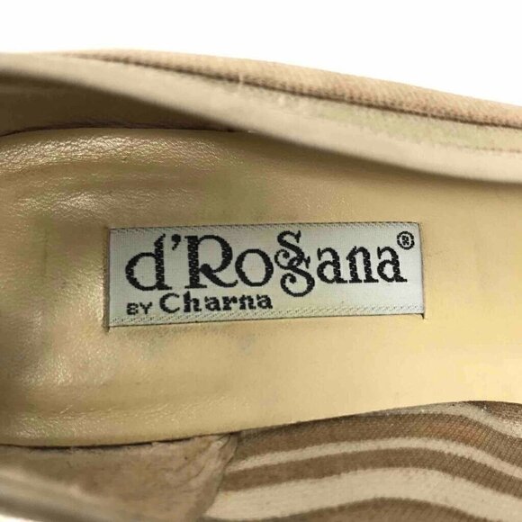 D'Rossana Charna Classic Pumps Beige Leather 8.5 N - Picture 6 of 8